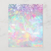 pastel opal glitter FAUX holografen Flyer (Achterkant)