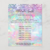 pastel opal glitter FAUX holografen Flyer (Voorkant)