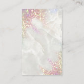 Pastel Opal Glitter Jewelry Display Kaart Visitekaartje (Achterkant)