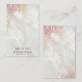 Pastel Opal Glitter Jewelry Display Kaart Visitekaartje (Voorkant / Achterkant)