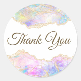 Pastel Opal Hartelijk dank Ronde Sticker