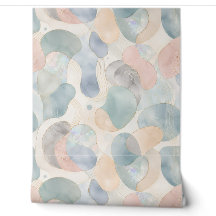 Pastel Opal Organische Vormen Waterverf
