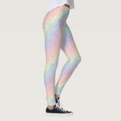 Pastel Opal Regenboog Luipaardprint Leggings (Rechts)