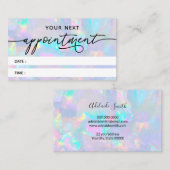pastel opal textuur afspraak kaart visitekaartje (Voorkant / Achterkant)
