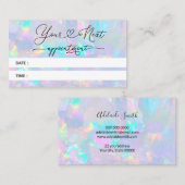 pastel opal textuur foto afspraak kaart visitekaartje (Voorkant / Achterkant)