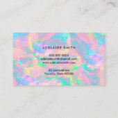 pastel opal textuur loyaliteitskaart visitekaartje (Achterkant)