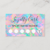 pastel opal textuur loyaliteitskaart visitekaartje (Voorkant)