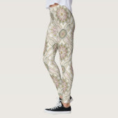 Pastel Opalescent Bloem Mozaïek - Mandala Leggings (Links)