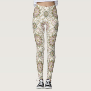 Pastel Opalescent Bloem Mozaïek - Mandala Leggings