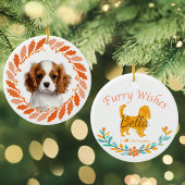 Pastel Orange Cavalier King Charles Spaniel Keramisch Ornament