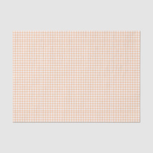 Pastel Orange Gingham Pattern Small Check Plaid Tissuepapier