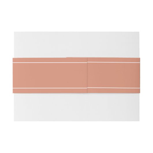 Pastel Oranje bruiloft Uitnodigingen Wikkel (Achterkant Voorbeeld)