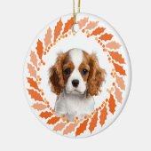 Pastel Oranje Cavalier King Charles Spaniel Keramisch Ornament (Links)
