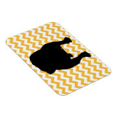 Pastel Oranje Chevron met Engelse bulledog Shadow Magneet (Rechterzijde)