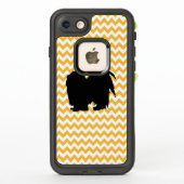 Pastel Oranje Chevron met Shih Tzu (Achterkant)