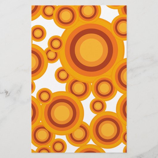 pastel oranje cirkel briefpapier (Voorkant)