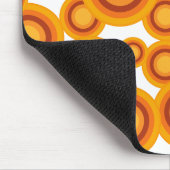 pastel oranje cirkel muismat (Hoek)