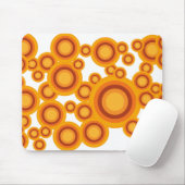 pastel oranje cirkel muismat (Met muis)