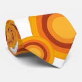 pastel oranje cirkel stropdas (Opgerold)