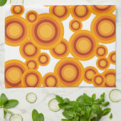 pastel oranje cirkel theedoek (Gevouwen)