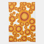 pastel oranje cirkel theedoek (Verticaal)