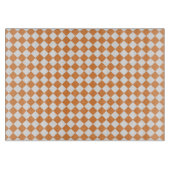 Pastel Oranje Diamond Checkerboard Snijplank (Voorkant)