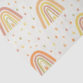 Pastel Oranje en Geel Boho Rainbows Patroon Tissuepapier (Detail)