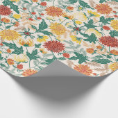 Pastel Oranje Gele Lente Dahlia Bloemen Bruiloft Cadeaupapier (Hoek)