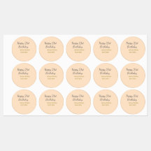 Pastel oranje grijze gelukkige 21e verjaardag naam
