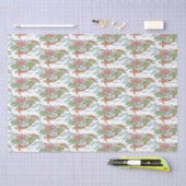 Pastel Oranje Koi Fish Pink Spring Garden W Tissuepapier (Craft)