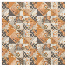 Pastel Oranje Patchwork Vintage Cottagecore Dekbed