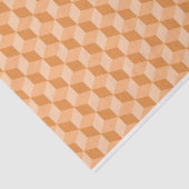 PASTEL ORANJE PEACH GEOMETRISCHE KUBPATRONEN TISSUEPAPIER (Detail)