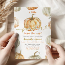 Pastel Oranje Pompoen Geslacht Neutrale Baby Showe