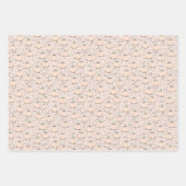 Pastel Oranje pompoen moeder om gefeliciteerd te w Inpakpapier Vel (Voorkant 3)