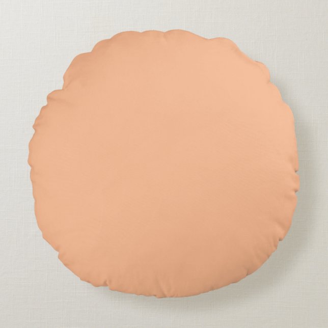 Pastel Oranje Rond Kussen (Voorkant)
