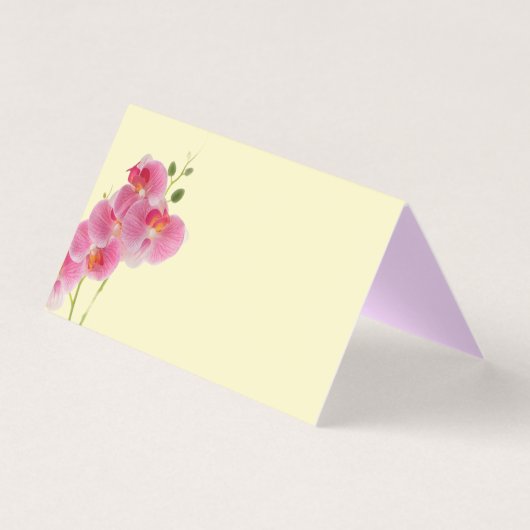 Pastel Orchidee Vouw Plaatskaart Kaart (Voorkant)