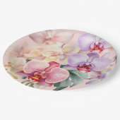 Pastel Orchids Elegant Huwelijk Papieren Bordje (Gekanteld)