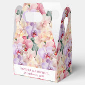 Pastel Orchids Waterverf Favoriete Boxen Bedankdoosjes (Geopend)