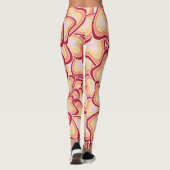 Pastel Organische Harten Vormen Leggings (Achterkant)