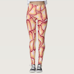 Pastel Organische Harten Vormen Leggings