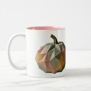 Pastel Origami Vouw Pompoen Mok