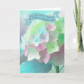 Pastel Orthensia geschilderde bloem, Verse Moederd Feestdagen Kaart (Voorkant)