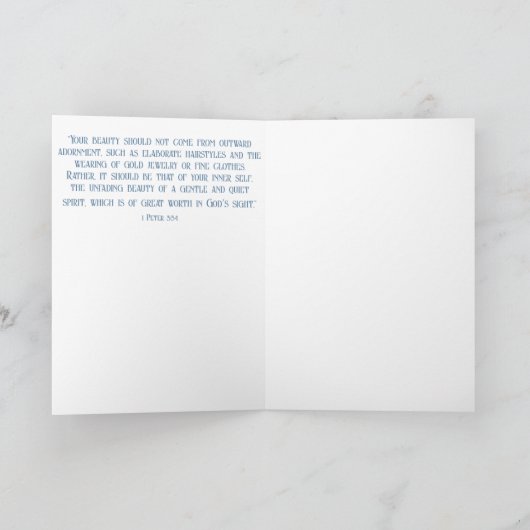 Pastel Orthensia geschilderde bloem, Verse Moederd Feestdagen Kaart (Binnen)