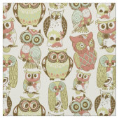 Pastel Owl Group Fabric Stof (Swatch)