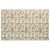 Pastel Owl Group Fabric Stof (Fat Quarter)