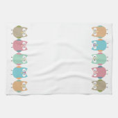 Pastel Owls op Parade Theedoek (Horizontaal)