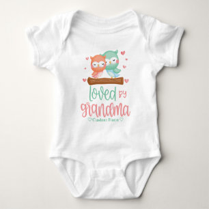 Pastel Owls Van oma gehouden - Grandchild Gift Romper