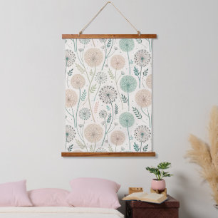 Pastel Paardebloem Dromen – grillige Bloemen (2) Hangend Wandkleed