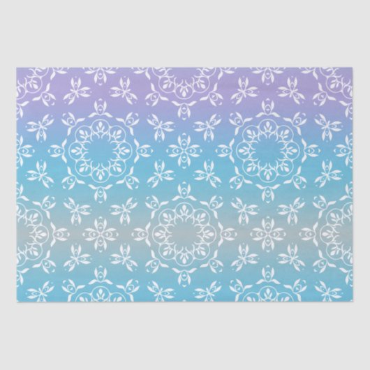 Pastel Paars Blauwgroen Ombre Iridescent Elegant Tissuepapier (Voorkant)