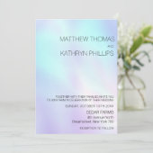 Pastel Paars Blue Weddenschap Kaart (Staand voorkant)